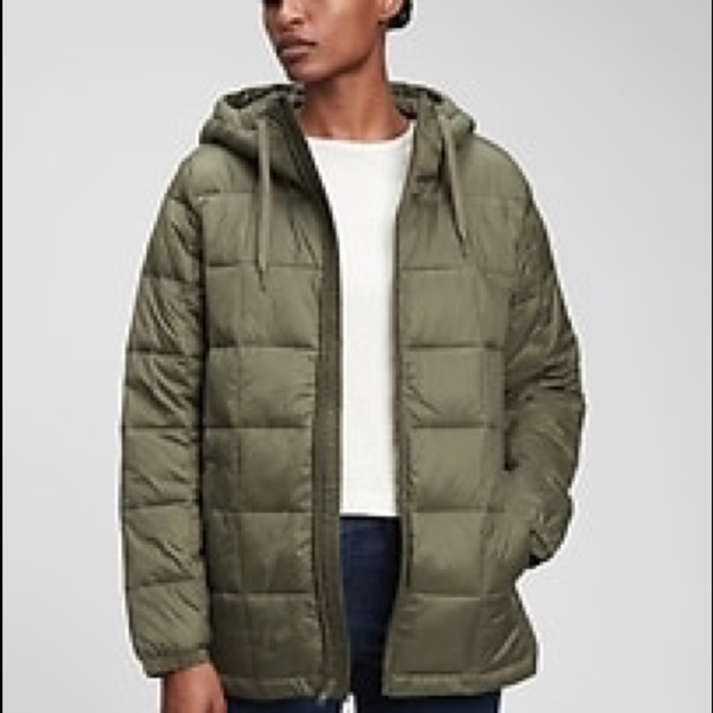 Gap green jacket 100% recycled
